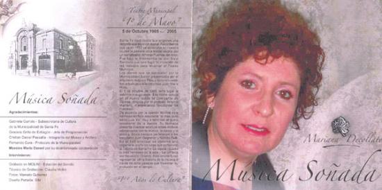 Tapa de su CD ''Música Soñada''