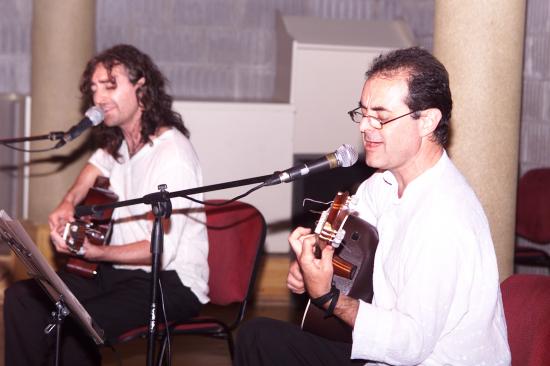 Junto a Jorge Fandermole en el Auditorio ATE