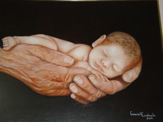 Obra: Dulces sueños. Acrílico en mader, 2006. Colección: Bebés