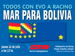 Acto de la CTA con Evo Morales