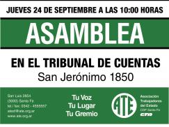 Asamblea en el Tribunal de Cuentas