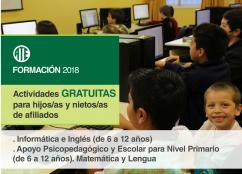 Actividades gratuitas para hijos/as y nietos/as de afiliados 