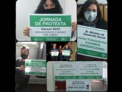 Alto acatamiento de la Jornada de Protesta en el Ministerio de Desarrollo Social