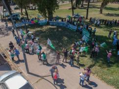 Trabajadores/as de la Salud concentraron frente al nuevo Hospital Iturraspe