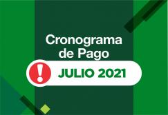 Cronograma de pago correspondiente al mes de julio
