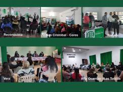 Dirigentes y referentas de ATE recorrieron seccionales y delegaciones de interior. 