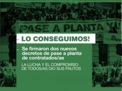 Pase a planta de 86 trabajadores/as de diferentes dependencias de Cultura