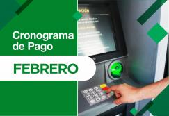 Cronograma de pago correspondiente al mes de febrero