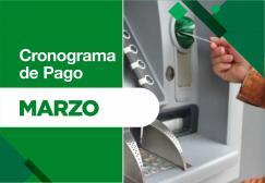 Cronograma de pago correspondiente al mes de marzo