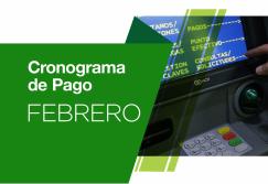Cronograma de pago correspondiente al mes de febrero
