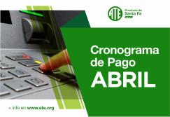 Cronograma de pago correspondiente al mes de abril
