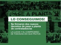 Pase a Planta Permanente en dos ministerios