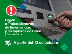 Pago a trabajadores/as reemplazantes bancarizados/as en el sector Salud