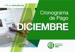 Cronograma de pago correspondiente al mes de diciembre